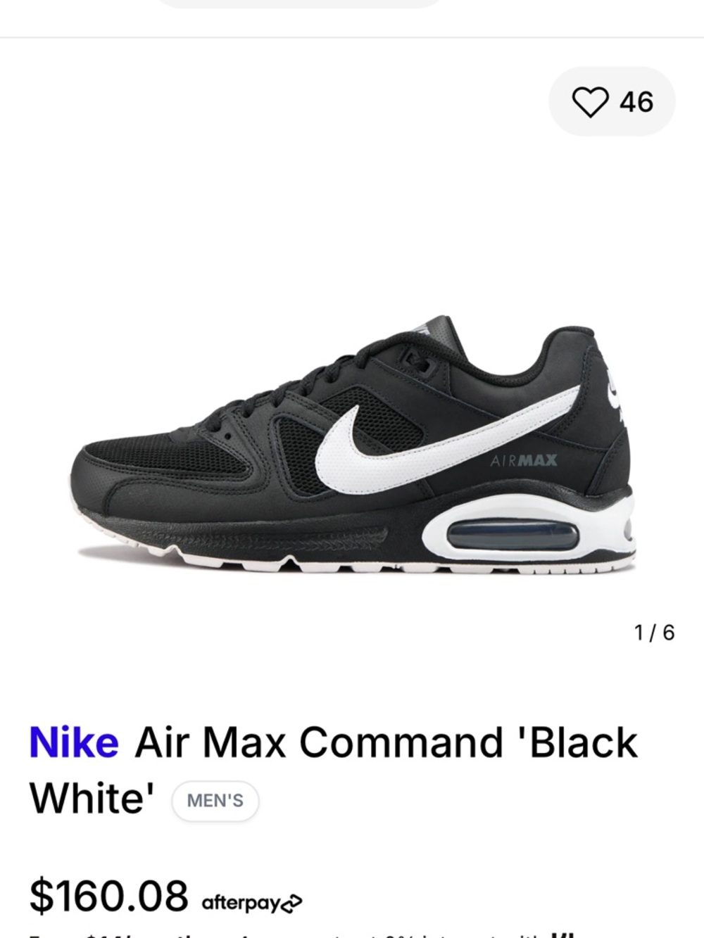 Nike Black White Air Max Low-Top Sneakers - Picture 2 of 3